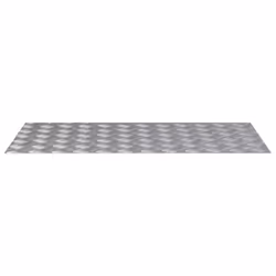 vidaXL Dischi Quadrati 2 pcs Argento 100 x 50 cm Alluminio - Vista aggiuntiva 3