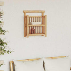 vidaXL Scaffale da parete Marrone 40 x 13 x 44 cm Bambù