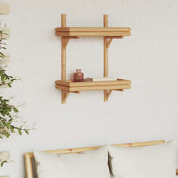 vidaXL Ripiano a Muro con lo scaffale Marrone 45 x 26 x 60 cm Bambù