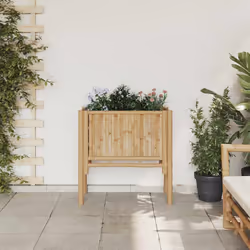 vidaXL Letto rialzato da giardino Marrone 70 x 35 x 70 cm Bambù - Vista aggiuntiva 3