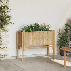 vidaXL Letto rialzato da giardino Marrone 90 x 35 x 70 cm Bambù