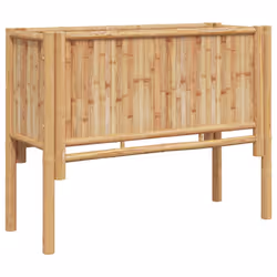 vidaXL Letto rialzato da giardino Marrone 90 x 35 x 70 cm Bambù - Vista aggiuntiva 2