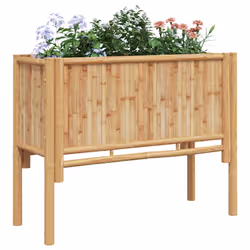 vidaXL Letto rialzato da giardino Marrone 90 x 35 x 70 cm Bambù - Vista aggiuntiva 3