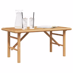 vidaXL Tavolino da salotto Marrone 90 x 50 x 43 cm Bambù - Vista aggiuntiva 3