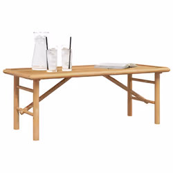 vidaXL Tavolino da salotto Marrone 110 x 50 x 43 cm Bambù - Vista aggiuntiva 3