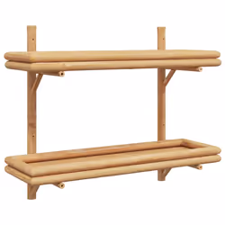 vidaXL Ripiano a Muro con lo scaffale Marrone 75 x 26 x 60 cm Bambù - Vista aggiuntiva 2