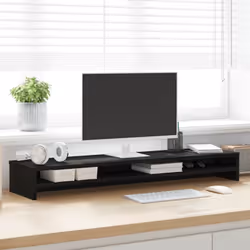 Il supporto per monitor è ideale per tenere organizzata la scrivania e migliorare l'esperienza visiva. Materiale stabile e du ...
