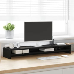 Supporto per Monitor Rovere Nero 100x24x13 cm Legno Multistrato Vidaxl 436727