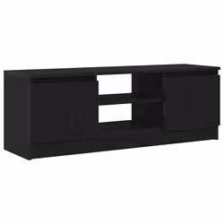 vidaXL Mobile Porta TV Rovere Nero 102x30x36 cm in Legno Multistrato - Vista aggiuntiva 2