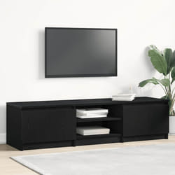 Vidaxl - Mobile tv Rovere Nero 140x40x36 cm in Legno Multistrato