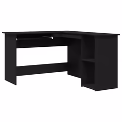 vidaXL Scrivania ad angolo Rovere nero 120 x 140 x 75 cm - Vista aggiuntiva 2