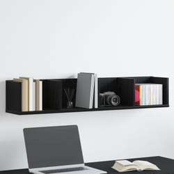 Mensola da Parete cd Rovere Nero 100x18x18 cm in Legno Ingegnerizzato Vidaxl