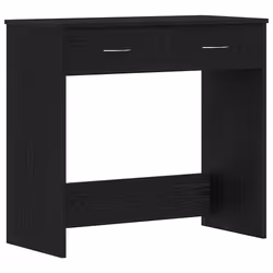 vidaXL Scrivania Rovere nero 80 x 40 x 75 cm Legno multistrato - Vista aggiuntiva 2
