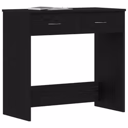 vidaXL Scrivania Rovere nero 80 x 40 x 75 cm Legno multistrato - Vista aggiuntiva 3