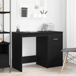 vidaXL Scrivania Rovere nero 100 x 50 x 76 cm Legno multistrato