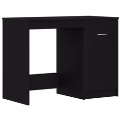 vidaXL Scrivania Rovere nero 100 x 50 x 76 cm Legno multistrato - Vista aggiuntiva 2