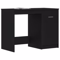 vidaXL Scrivania Rovere nero 100 x 50 x 76 cm Legno multistrato - Vista aggiuntiva 3