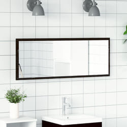 Specchio da bagno led Nero Rovere 100x8,5x37 cm in legno ingegnerizzato Vidaxl
