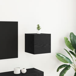 Vidaxl - Mobile tv da muro in Nero Rovere 30,5x30x30 cm