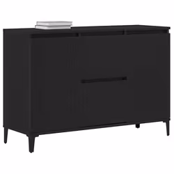 vidaXL Credenza con cassetto Nero 104 x 35 x 70 cm Legno multistrato - Vista aggiuntiva 3