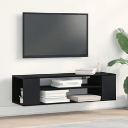 Vidaxl - Mobile tv da parete Nero Rovere 100x30x26,5 cm in legno ingegnerizzato