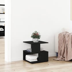 Vidaxl - Tavolino Nero Rovere 40x40x40 cm in Legno Ingegnerizzato