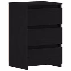 vidaXL Armadio da Notte 2 pcs Rovere nero 40 x 35 x 62.5 cm - Vista aggiuntiva 2