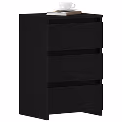vidaXL Armadio da Notte 2 pcs Rovere nero 40 x 35 x 62.5 cm - Vista aggiuntiva 3