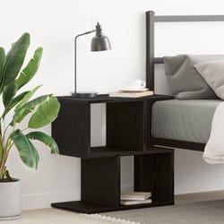 Vidaxl - Comodino Nero Rovere 50x30x51,5 cm Legno ingegnerizzato
