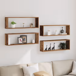 Questa mensola a parete è un modo semplice per rendere il tuo spazio più bello. La finitura in legno vintage aggiunge un tocc ...