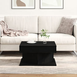 Vidaxl - Tavolino da caffè Nero Rovere 57x57x30 cm in legno ingegnerizzato