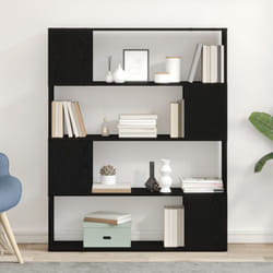 Scaffale Nero Rovere 100x24x124 cm in legno ingegnerizzato Vidaxl