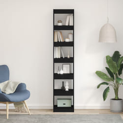 Mobile libreria Nero Rovere 40x30x198 cm in legno ingegnerizzato Vidaxl