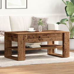 Tavolino da caffè in legno antico 102x55x45 cm in legno ingegnerizzato Vidaxl