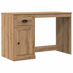 vidaXL Scrivania rovere artigianale 50 x 115 x 75 cm Legno multistrato - Vista aggiuntiva 2