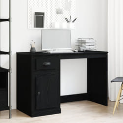 Scrivania con spazio di stoccaggio Rovere Nero 50x115x75 cm Legno ingegnerizzato Vidaxl