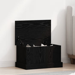 Vidaxl - Scatola di stoccaggio Nero Rovere 50x30x28 cm Legno ingegnerizzato