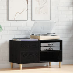 Armadio per dischi vidaXL Nero Rovere 84,5x38x48 cm Legno ingegnerizzato