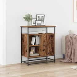 Credenza In Legno Invecchiato 69x35x80 cm Legno Ingegnerizzato e Acciaio Vidaxl