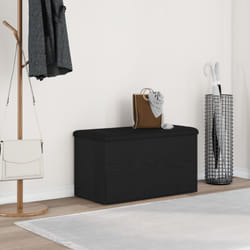 Vidaxl - panchina da stoccaggio nero rovere 80x40x45 cm in legno ingegnerizzato