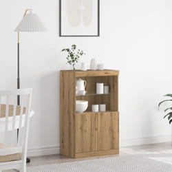 Vidaxl - Mobile con luci led Rovere Artigianale 60x37x100 cm