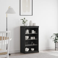 Vidaxl - Sideboard con luci led Nero Rovere 60,5x37x100 cm