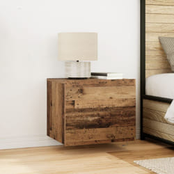 Vidaxl - Comodini con luci led 2 pz da appendere a muro in legno antico