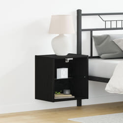 Mensola flottante Vidaxl Nero Rovere 40x28,5x40 cm Legno ingegnerizzato