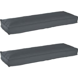 Cuscini per pallet per panchina 2 pcs Antracite 120x40x8 cm Tessuto Oxford Vidaxl