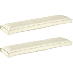 Cuscini per panca 2 pz Crema 150x40x8 cm Tessuto Oxford Vidaxl