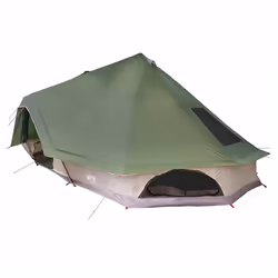 vidaXL Tenda Tipi Familiare con tetto Verde 680 x 430 x 270 cm - Vista aggiuntiva 2