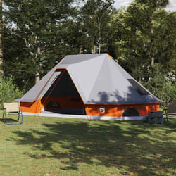 vidaXL Tenda Tipi Familiare Grigio e arancione 680 x 430 x 270 cm