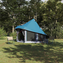 vidaXL Tenda Tipi Familiare con tetto Blu 404 x 370 x 270 cm