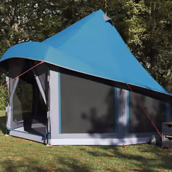 vidaXL Tenda Tipi Familiare con tetto Blu 404 x 370 x 270 cm - Vista aggiuntiva 3